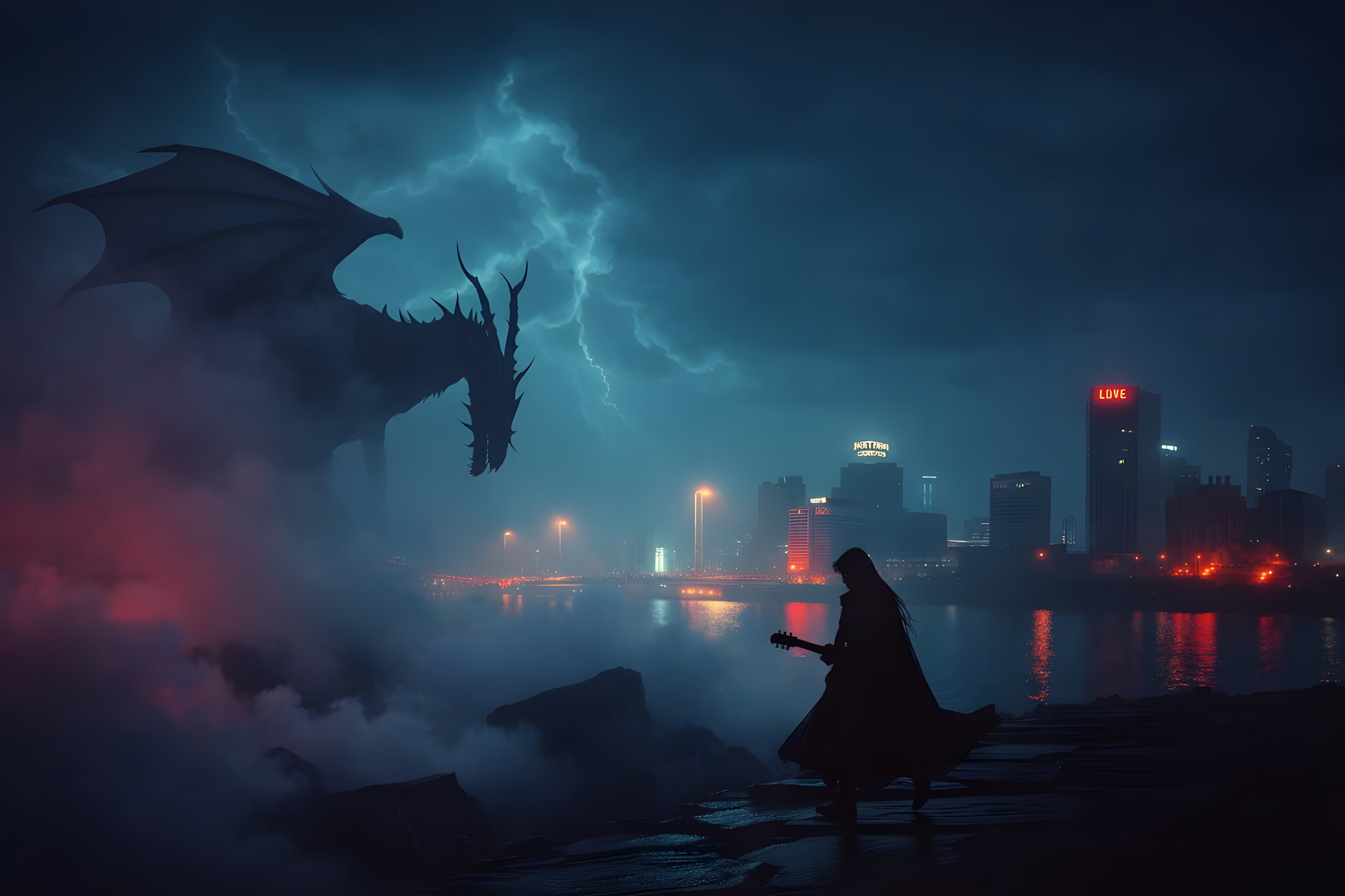Amunì - Dragon Over the River artwork